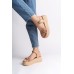 EVA Kalın Tokalı Taşlı Şeritli Ortopedik Taban Kadın Sandalet TT Ten