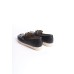 LAYLA Bağcıksız Ortopedik Rahat Taban Kalp Desenli Babet Ayakkabı KT Siyah
