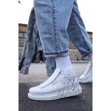 CH263 - CBT Lyse Erkek Ayakkabı 454 BEYAZ / SIYAH SPLASH