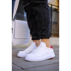 CH107 - CBT Felibord Erkek Ayakkabı BEYAZ/KIRMIZI