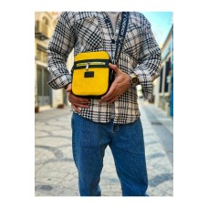 CH102 - Stealht Kare Erkek Çanta SIYAH - SARI CH102 - Stealht Kare Erkek Çanta SIYAH - SARI