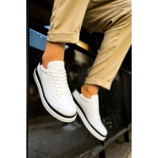 CH979 - Santoni GBT Spor Erkek Ayakkabı BEYAZ/SIYAH CH979 - Santoni GBT Spor Erkek Ayakkabı BEYAZ/SIYAH