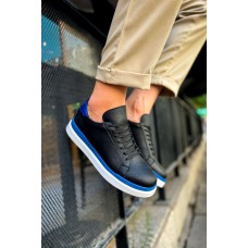 CH979 - Santoni GBT Spor Erkek Ayakkabı SIYAH/MAVI CH979 - Santoni GBT Spor Erkek Ayakkabı SIYAH/MAVI