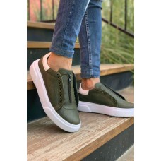 CH092 GBT Zip Style Erkek Ayakkabı HAKI/BEYAZ
