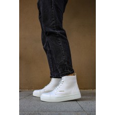 CH029 CBT Vulcanized Lace Up Erkek Bot BEYAZ
