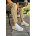 CH979 Santoni GBT Spor Erkek Ayakkabı BEYAZ/SARI