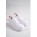 ALESSI Bağcıklı Ortopedik Taban Kadın Sneaker Spor Ayakkabı CBT - Beyaz/Turuncu