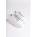 DELLA Bağcıklı Ortopedik Taban Taşlı Kadın Sneaker Spor Ayakkabı CBT - Beyaz