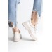 JANE Bağcıklı Ortopedik Taban Kadın Sneaker Spor Ayakkabı  CKT - Krem