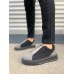 JY007 Alba Bağcıksız Süet Erkek Günlük Sneaker Ayakkabı SST Gri/Siyah