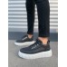 JY010 Cloud Bağcıklı Cilt Erkek Günlük Sneaker Ayakkabı CBT - Siyah
