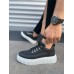JY010 Cloud Bağcıklı Cilt Erkek Günlük Sneaker Ayakkabı CBT - Siyah