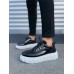 JY010 Cloud Bağcıklı Rugan Erkek Günlük Sneaker Ayakkabı RBT - Siyah