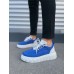 JY010 Cloud Bağcıklı Süet Erkek Günlük Sneaker Ayakkabı SBT - Mavi/Beyaz