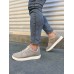 JY0118 REX Bağcıklı Keten Kumaş Erkek Günlük Sneaker Ayakkabı KKT - Bej