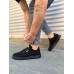 JY0118 REX Bağcıklı Keten Kumaş Erkek Günlük Sneaker Ayakkabı KST - Siyah