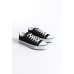 JY0422 Luke Bağcıklı Keten Kumaş Erkek Günlük Sneaker Ayakkabı KBT - Siyah
