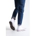 JY0423 AXE Bağcıklı Keten Kumaş Erkek Günlük Sneaker Ayakkabı KBT - Beyaz