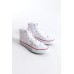JY0423 AXE Bağcıklı Keten Kumaş Erkek Günlük Sneaker Ayakkabı KBT - Beyaz