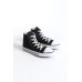 JY0423 AXE Bağcıklı Keten Kumaş Erkek Günlük Sneaker Ayakkabı KBT - Siyah
