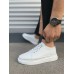 JY0535 Prime Bağcıklı Cilt Erkek Günlük Sneaker Ayakkabı CBT - Beyaz