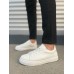 JY122 Mode Bağcıklı Cilt Erkek Günlük Sneaker Ayakkabı CBT - Beyaz