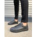 JY122 Mode Bağcıklı Cilt Erkek Günlük Sneaker Ayakkabı CST - Siyah