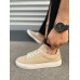 JY122 Mode Bağcıklı Süet Erkek Günlük Sneaker Ayakkabı SBT - Bej
