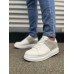 JY151 Boost Bağcıklı Cilt Süet Erkek Günlük Sneaker Ayakkabı CSBT - Beyaz/Gri
