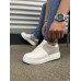 JY151 Boost Bağcıklı Cilt Süet Erkek Günlük Sneaker Ayakkabı CSBT - Beyaz/Gri