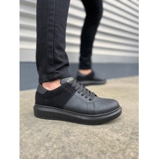JY151 Boost Bağcıklı Cilt Süet Erkek Günlük Sneaker Ayakkabı CSST - Siyah