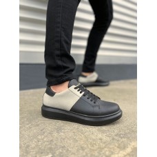 JY151 Boost Bağcıklı Cilt Süet Erkek Günlük Sneaker Ayakkabı CSST - Siyah/Gri