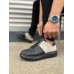 JY151 Boost Bağcıklı Cilt Süet Erkek Günlük Sneaker Ayakkabı CSST - Siyah/Gri