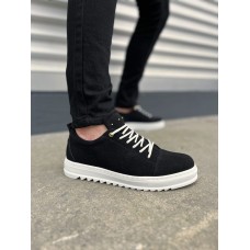 JY152 Cool Bağcıklı Süet Erkek Günlük Spor Klasik Ayakkabı SBT - Siyah