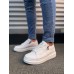 JY155 Warrior Bağcıklı ve Fermuarlı Cilt Erkek Günlük Sneaker Ayakkabı CBT - Beyaz