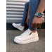 JY155 Warrior Bağcıklı ve Fermuarlı Cilt Erkek Günlük Sneaker Ayakkabı CBT - Beyaz