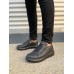 JY155 Warrior Bağcıklı ve Fermuarlı Cilt Erkek Günlük Sneaker Ayakkabı CST - Siyah
