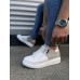 JY155 Warrior Bağcıklı ve Fermuarlı Cilt Süet Erkek Günlük Sneaker Ayakkabı CSBT - Beyaz/Gri