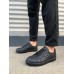 JY166 Prestige Bağcıklı Cilt Kapitone Desenli Erkek Günlük Sneaker Ayakkabı CST - Siyah