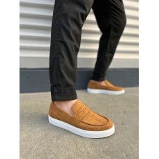JY180 Estilo X Bağcıksız Süet Erkek Günlük Spor Klasik Ayakkabı SBT - Taba