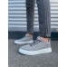 JY204 Flex Bağcıklı Keten Kumaş Erkek Günlük Sneaker Ayakkabı KBT - Gri