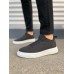 JY204 Flex Bağcıklı Keten Kumaş Erkek Günlük Sneaker Ayakkabı KBT - Siyah
