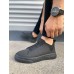 JY204 Flex Bağcıklı Keten Kumaş Erkek Günlük Sneaker Ayakkabı KST - Siyah