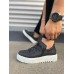 JY502 Bold Bağcıklı Cilt Erkek Günlük Sneaker Ayakkabı CBT - Siyah