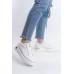 MINA Bağcıklı Ortopedik Taban Kadın Sneaker Spor Ayakkabı  CBT - Beyaz/Altın