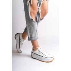 PARIS Bağcıklı Ortopedik Taban Kadın Sneaker Spor Ayakkabı  TBT - Beyaz
