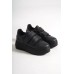 VALENCIA Bağcıksız Cırt Cırtlı Ortopedik Taban Kadın Sneaker Spor Ayakkabı CST - Siyah