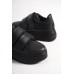 VALENCIA Bağcıksız Cırt Cırtlı Ortopedik Taban Kadın Sneaker Spor Ayakkabı CST - Siyah